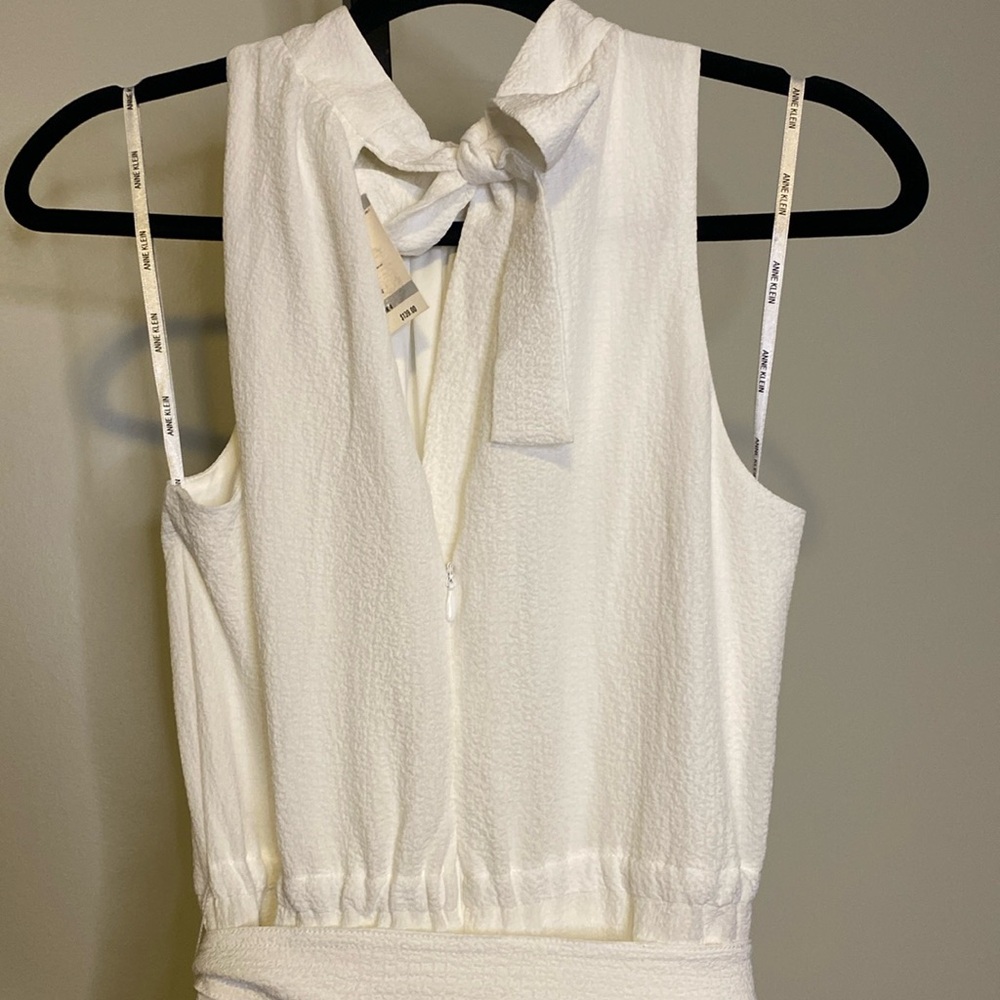 Anne Klein White Halter Tiered Maxi Dress - Picture 7 of 12